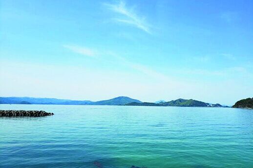 かつみキャンパスの目前に広がる小浜湾